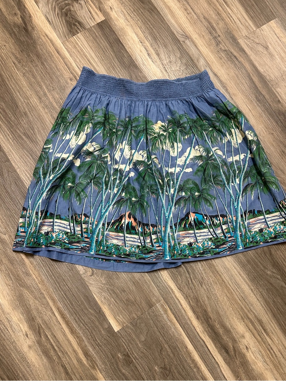 Anthropologie Vanessa Virginia Palm Tree Cotton Skirt